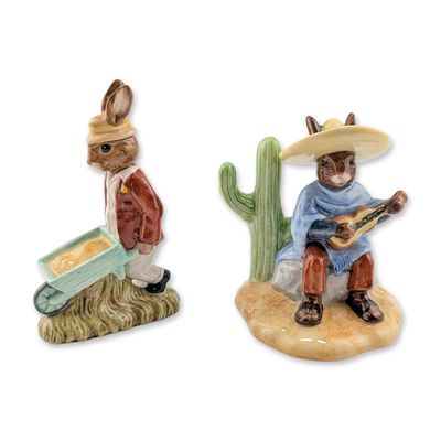 Two Royal Doulton Bunnykins Ceramic Figurines, DB316 & DB156