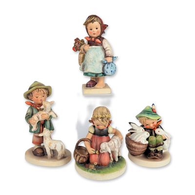 4pc Goebel Hummel Earthenware Figurines