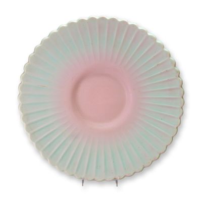 Weller Pottery Lavonia Matte Pink and Green Ombre Ceramic Bowl