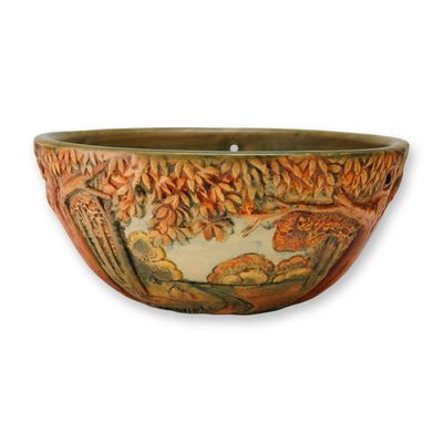Weller Pottery Hanging Planter, Forest