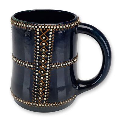 Weller Pottery Turada Cobalt Mug