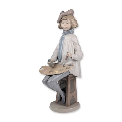 Nao by Lladro Porcelain Figurine, Boy with Palette