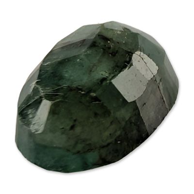Loose Oval Faceted Green Emerald Gemstone