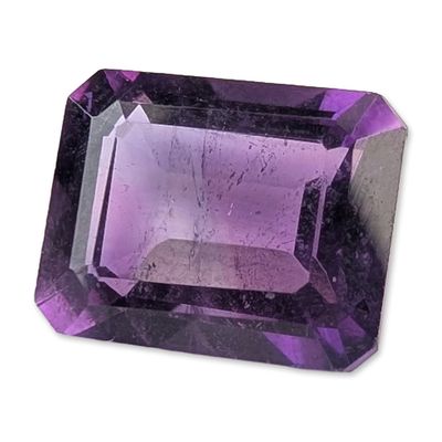 Emerald Cut Purple Amethyst Loose Gemstone