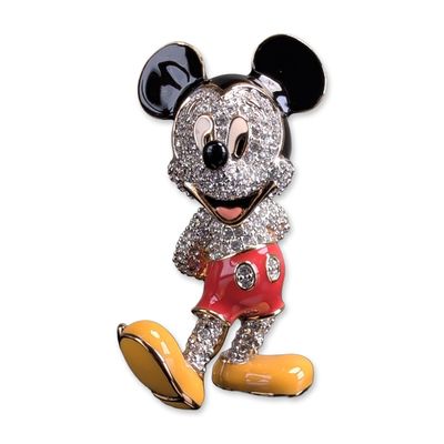 Arribas Brothers Jeweled Disney Mickey Mouse Swarovski Crystal Figurine w/ COA
