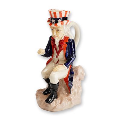 Kevin Francis and Peggy Davies Ceramic Toby Jug, Uncle Sam