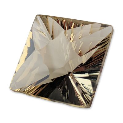 Square Fantasy Cut Yellow Quartz Gemstone