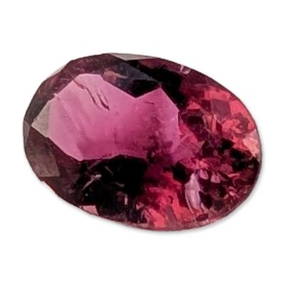 Faceted Oval Magenta Red Tourmaline Gemstone