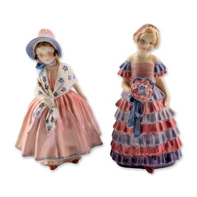 2pc Royal Doulton Figurines, Lily HN1798 and Little Bridesmaid HN1433