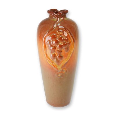Weller Pottery Vase with Grape Motif, Floretta