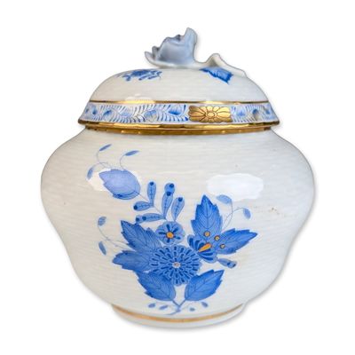 Herend Hungary Porcelain Chinese Bouquet Lidded Jar