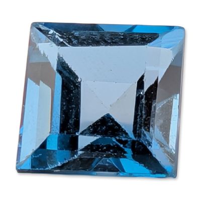 Square Emerald Cut Blue Topaz Loose Gemstone