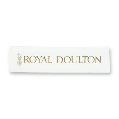 Royal Doulton Bone China and Gilt Advertisement Table Plaque