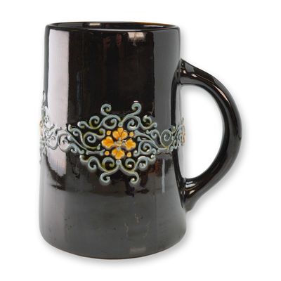 Weller Pottery Turada Art Nouveau Glazed Ceramic Tankard Mug