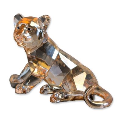 Swarovski SCS 2010 Crystal Tiger Cub Sitting Figurine