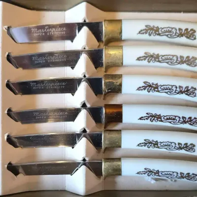 Fancy "Masterpiece Super Stainless" Steak Knives
