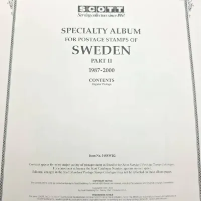 Swedish Stamps in Collector's Binder