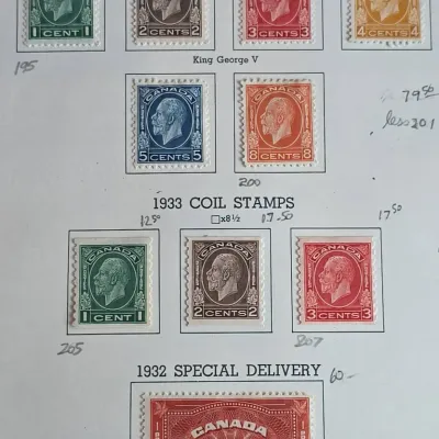 1932-33 Medallion Issue / 1933 Coil Stamps / 1932 Special Delivery Stamps