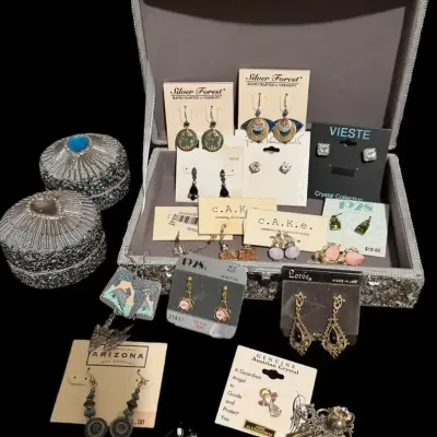 Assorted Costume Jewelry with Boxes