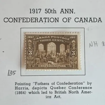 1917 50th Anniversary Confederation of Canada & 1927 Historical Stamps