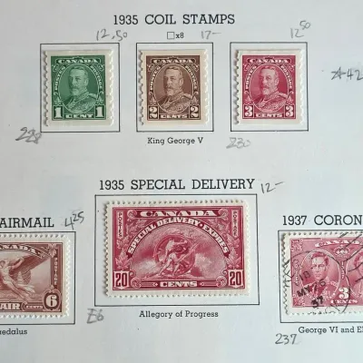 1935 Coil Stamps, Special Delivery Stamps & More