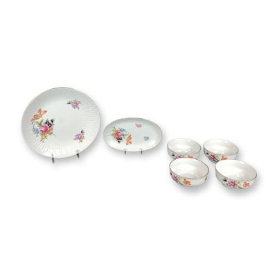 6pc Henneberg Porcelain Floral Dinnerware Set
