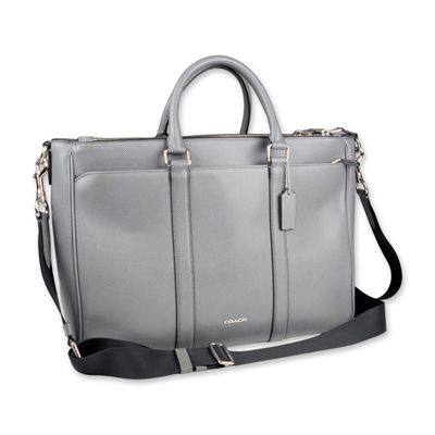 Sale Photo Thumbnail #12: Coach Gray Pebbled Leather Metropolitan Briefcase