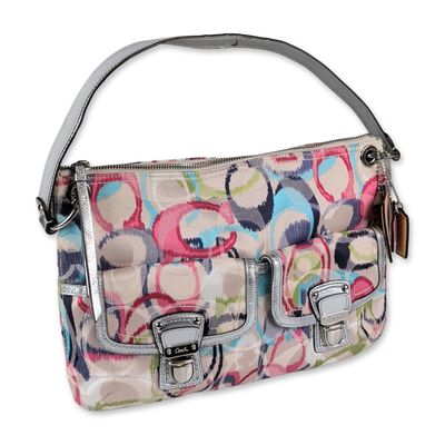 Sale Photo Thumbnail #398: Coach Multicolored Signature Fabric Shoulder Bag