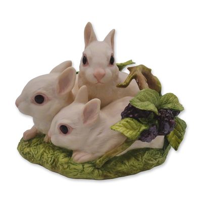 Sale Photo Thumbnail #448: Cybis Porcelain Bunnies Cotton, Puff And Snow Figurine, 1980