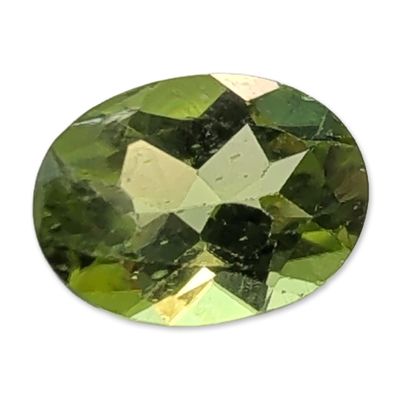 Sale Photo Thumbnail #272: Oval Faceted Yellowish-Green Gemstone