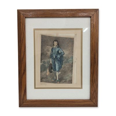 Sale Photo Thumbnail #99: After Thomas Gainsborough (British, 1727-1788), The Blue Boy Print on fabric