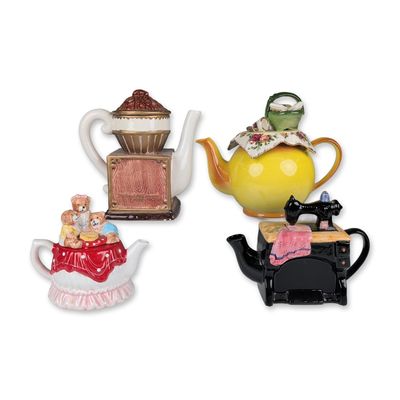 Sale Photo Thumbnail #327: 4pc Collection of Novelty Ceramic Figural Teapots