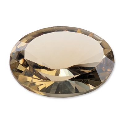 Sale Photo Thumbnail #412: Faceted Oval Champagne Color Quartz Gemstone