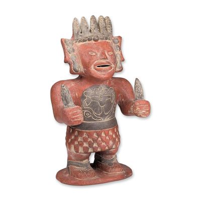 Sale Photo Thumbnail #85: Mexican Terracotta Clay Corn God Sculpture
