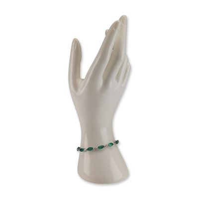 Sale Photo Thumbnail #106: 18K White Gold 8.20ctw Emerald and Diamond Bracelet