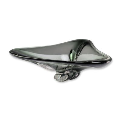 Sale Photo Thumbnail #207: Mid-Century Modern Smoky Gray Art Glass Bowl