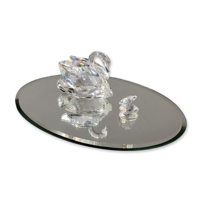 Sale Photo Thumbnail #18: 2pc Swarovski Silver Crystal Swan and Oyster