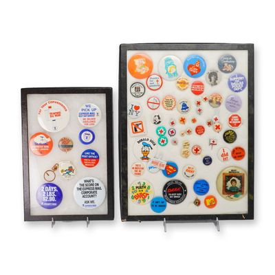 Sale Photo Thumbnail #277: A Collection of 20th Century Pinback Buttons and Ephemera