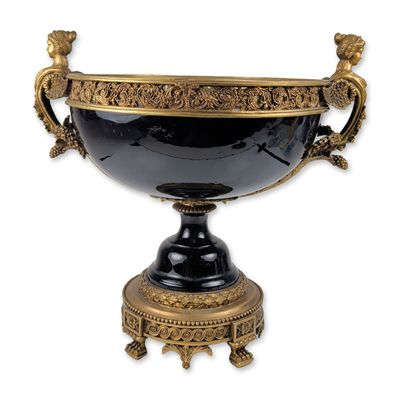 Sale Photo Thumbnail #212: French Empire Style Brass Mounted Centerpiece Urn