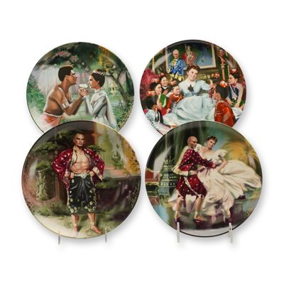 Sale Photo Thumbnail #317: 4pc Edwin M. Knowles King and I Plates by William Chambers