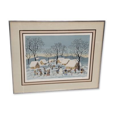 Sale Photo Thumbnail #237: Dena, Winter Play Limited Edition Serigraph