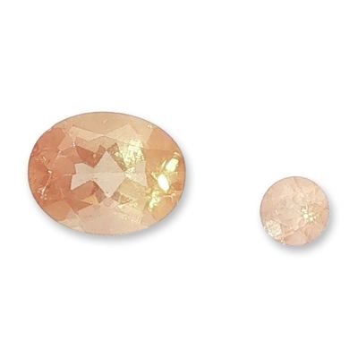 Sale Photo Thumbnail #267: 2pc Peachy Pink Loose Gemstones
