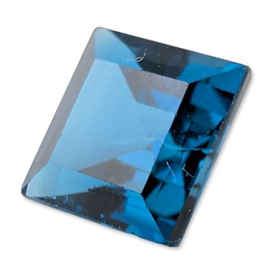 Sale Photo Thumbnail #133: Square Step Cut Deep Blue Topaz Gemstone