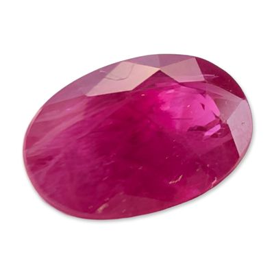 Sale Photo Thumbnail #121: Loose Oval Cut Pinkish Red Ruby