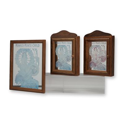 Sale Photo Thumbnail #103: 3pc After Alphonse Mucha Wall Cabinets & Wall Mirror, Monaco-Monte-Carlo