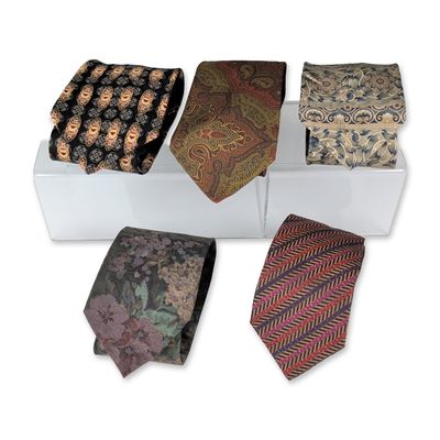 Sale Photo Thumbnail #396: 5pc Collection of Designer Silk Neckties