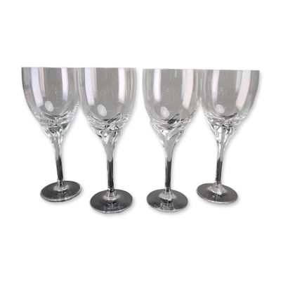 Sale Photo Thumbnail #198: 4pc Rosenthal Studio-Linie Iris Crystal Wine Glasses