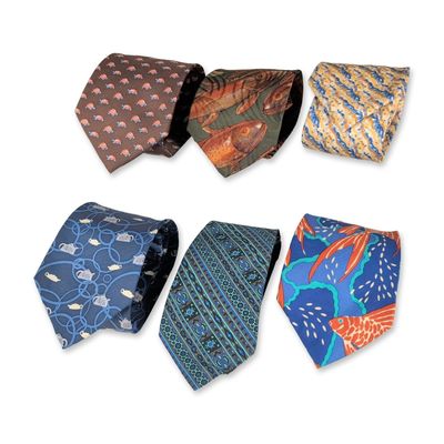 Sale Photo Thumbnail #400: 6pc Collection of Silk Designer Neckties