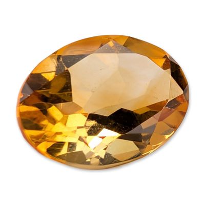 Sale Photo Thumbnail #128: Faceted Oval Cut Golden Yellow Citrine Gemstone