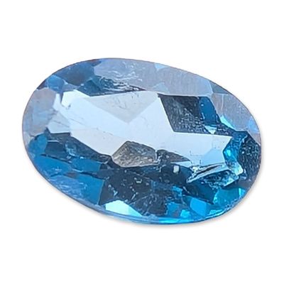 Sale Photo Thumbnail #270: Oval Faceted London Blue Quartz Gemstone